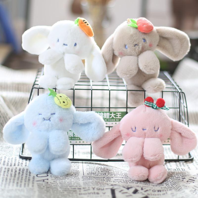 Cute Soft Bunny Plush Keychain Adorable Rabbit Bag Pendant Stuffed Animal