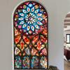 Европейский стиль красочная церковная витражная пленка винтажная стеклянная наклейка декор для дома и ванной комнаты конфиденциальность оконные пленки