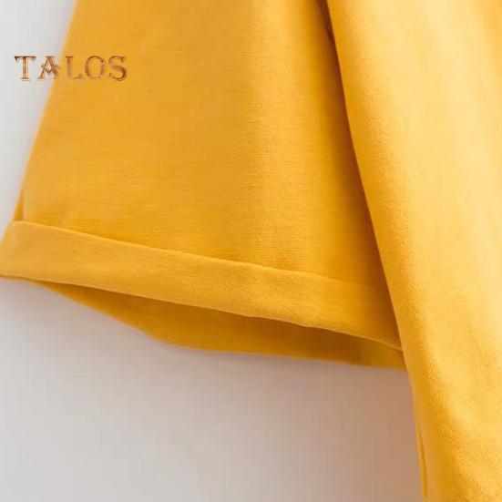 Летняя укороченная футболка с v-образным вырезом и коротким рукавом сзади, Полая футболка на шнуровке, однотонный пуловер свободного покроя, топы, уличная одежда