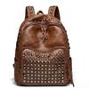 Soft Leather Rivet Fashion Designer Large Capacity Female Backpacks Girls Luxury Female Backpack Travel Bags