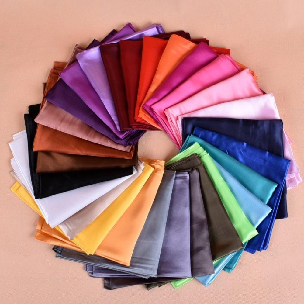 Silk Foulard Satin Bandana Square Neckerchief Hijab Baggy Slouchy Beanie Head Scarf Women Ladies