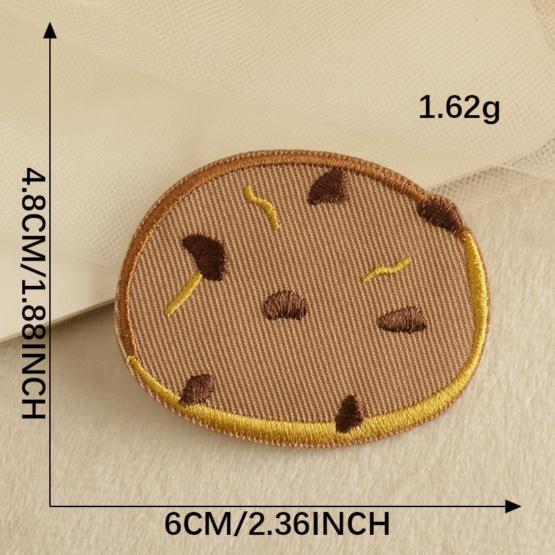 Original Embroidery Label Embroidery Sticker Cartoon Food Biscuit DIY Hand Account Patch Sticker Accessory Cloth Sticker