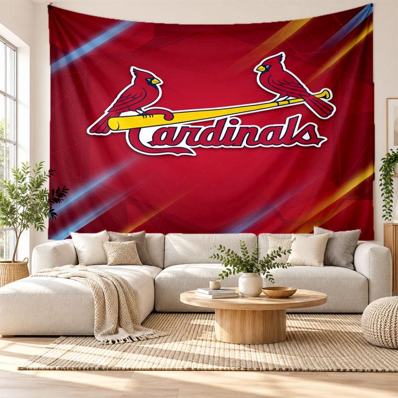 St. Louis Cardinals Wall Tapestry, Soft Fabric Wall Hanging, Decorative Backdrop For Bedroom Home Wall Art