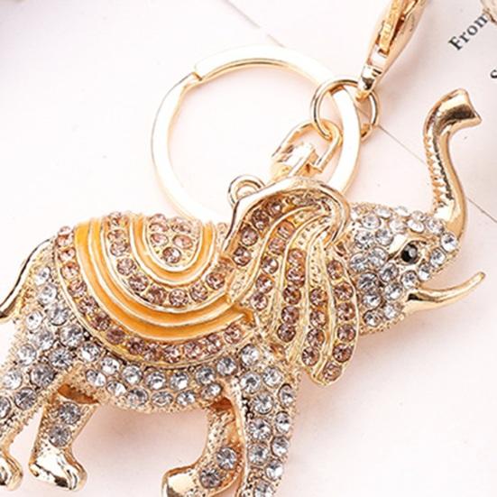 Брелок с подвеской в ​​виде слона, сверкающие стразы, инкрустированный автомобильный брелок, рюкзак, сумка, подвесной брелок