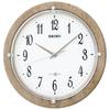 Clock GP212A Satellite Radio-Controlled Analog Wall Clock, SPACE LINK, Light Brown with Wood Grain Pattern