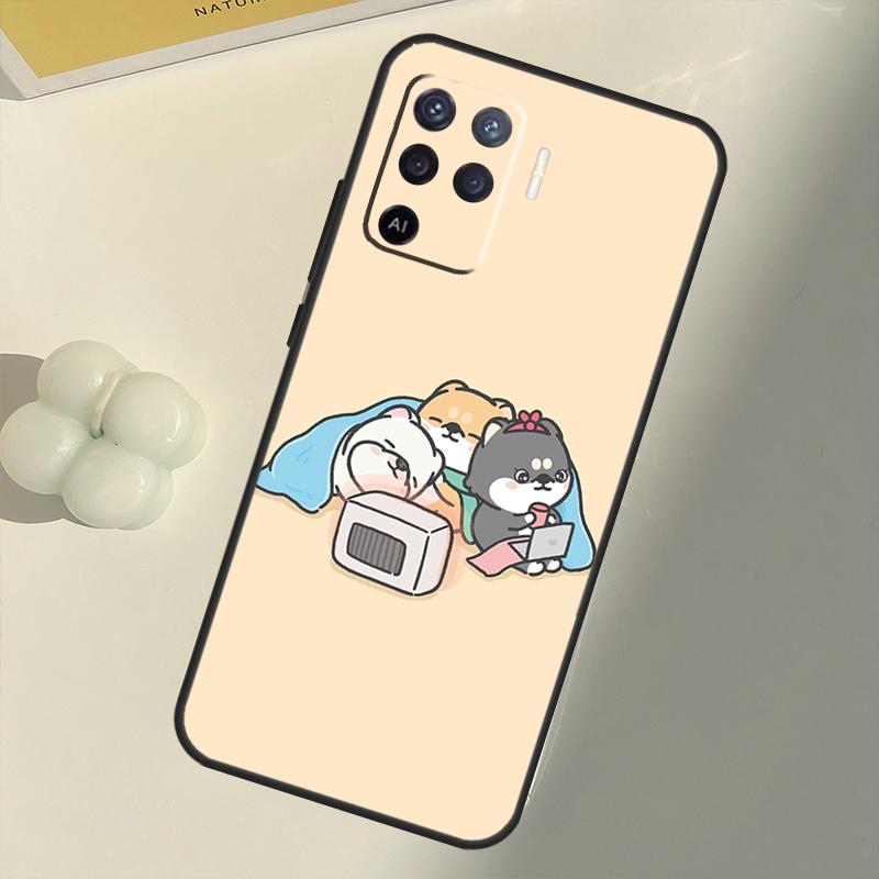 Милый чехол Shiba Inu для OPPO A74 A94 A54 A1K A15 A16 A52 A72 A83 A91 A93 A53S A5 A9 A31 A53 2020, чехол