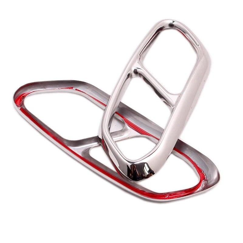 Для VOLVO XC60 2018 автомобильная задняя крышка выхлопной трубы накладка глушителя аксессуары из нержавеющей стали 2 шт.