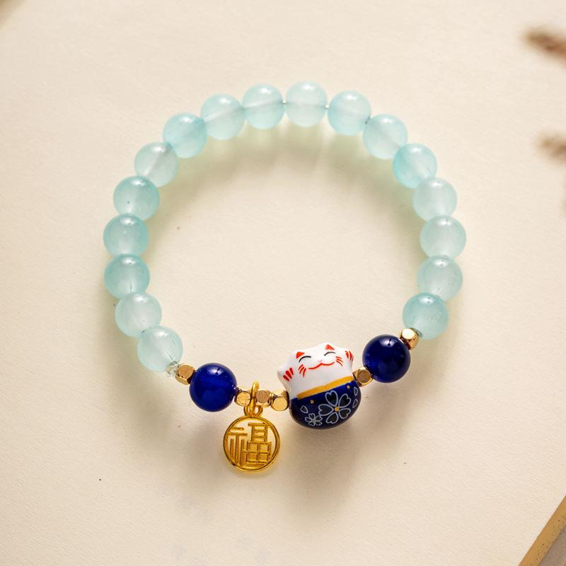 10 мм керамические украшения конфетного цвета полный браслет из бусин эластичный браслет в старинном стиле