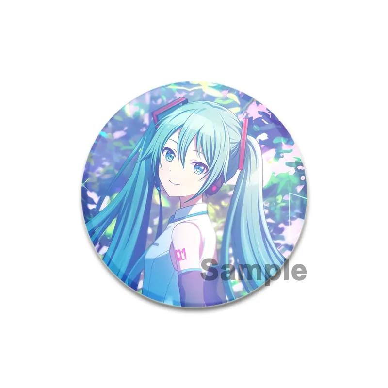 32/44/58mm Hatsune Miku Cartoon Figure Brooches Cosplay Singer Exquisit Badge for Collar Backpack Hat Accessory Handmade Enamel Pin Gift