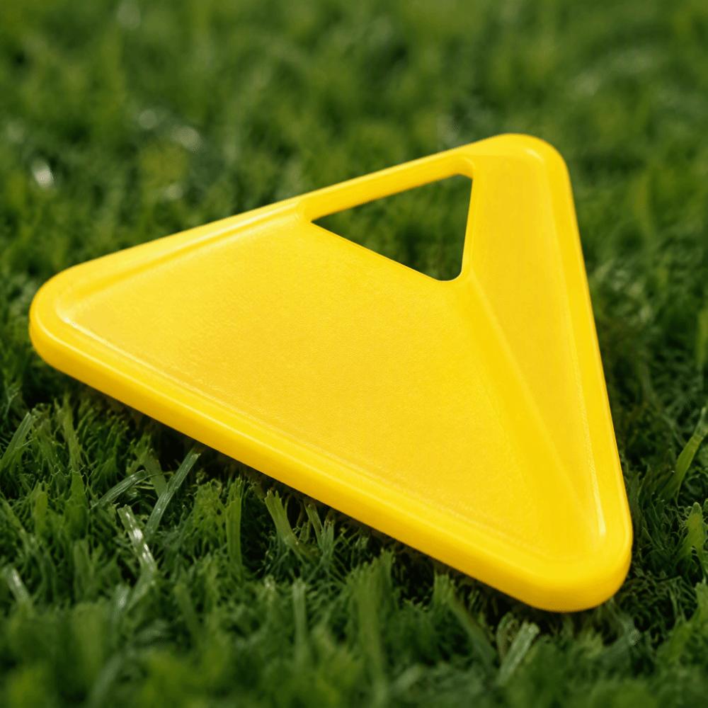20 Pcs Triangle Shape Soccer Training Cone Center Opening Obstacle Marker Sign Cycling Training