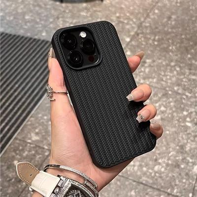 Вязаный узор Чехол для мобильного телефона iPhone 15pro Apple 14PROMAX Ощущение кожи 12/13pro Плетеный Матовый XS