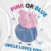Peppa Pig Unisex Adult Pink Or Blue Uncle Pig Loves You Long-Sleeved T-Shirt