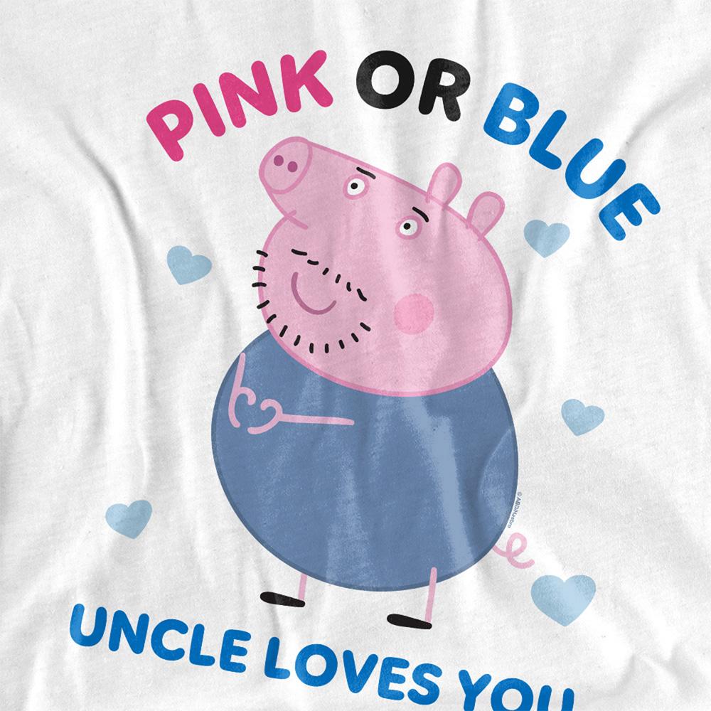Peppa Pig Unisex Adult Pink Or Blue Uncle Pig Loves You Long-Sleeved T-Shirt