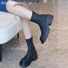 Winter Platform Chunky Fashion Women Ankle Boots Designer Leather High Heels Shoes 2025 Trend Goth Pumps Motorcycle Botas Mujer