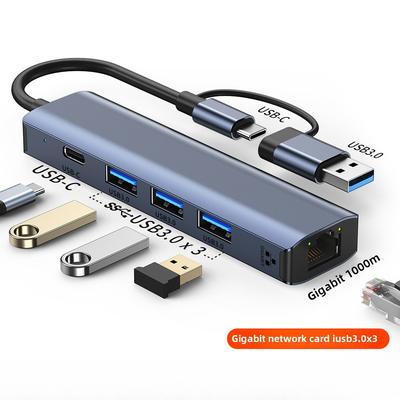 Адаптер USB C на RJ45 Gigabit Ethernet 3 0 Конвертер-хаб для ноутбука ПК MacBook Порт Type C Сетевая карта