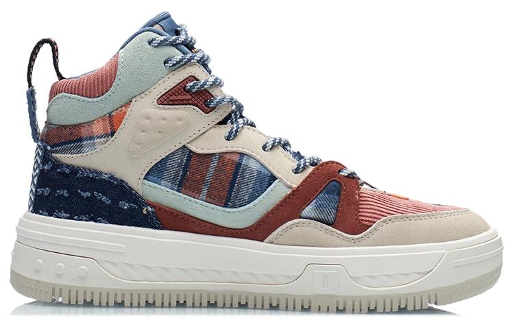 Li Ning Domain Specific Territory Travel High top Skateboard Shoes Women's Oat Gray AGCR432-4