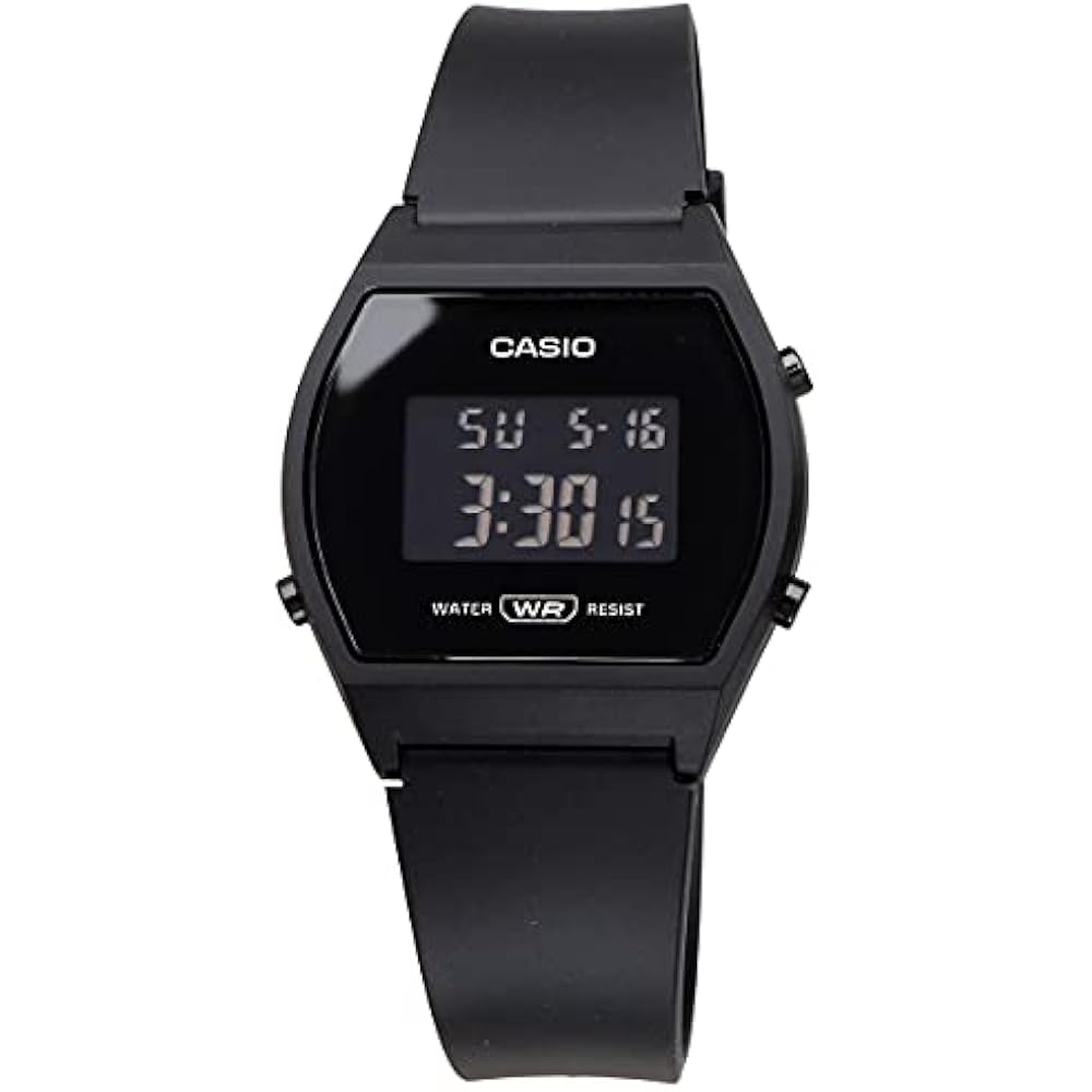 Casio Стандартные цифровые часы CASIO для женщин и девушек LW-204-1B (Без подарочной коробки) Черный инвертированный ЖК-дисплей ...