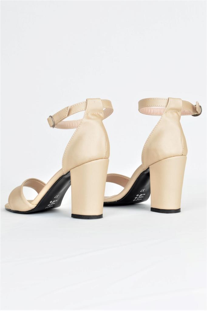 Женские повседневные сандалии Платиновые босоножки на каблуке с одним ремешком 9 см