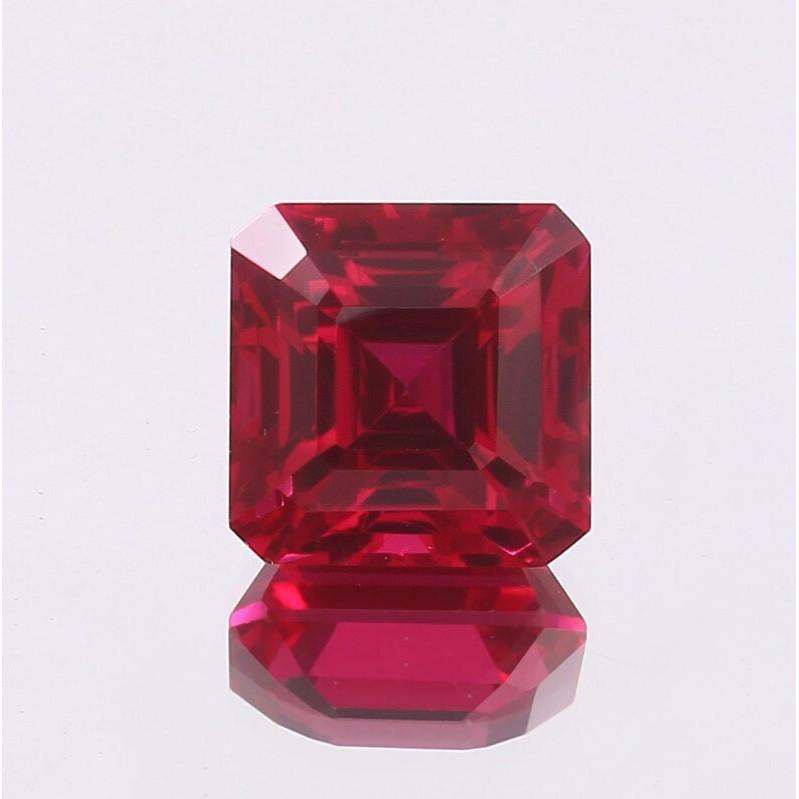AAA 20 MM Flawless Blood Red Ruby Emerald Cut Loose Gemstone Mozambique