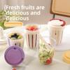 Fruit Salad Double-Layer Drainable Food-Grade Cup with Fork Breakfast Fitness Lunchbox Sealed Leak-Proof Large-Capacity Cup