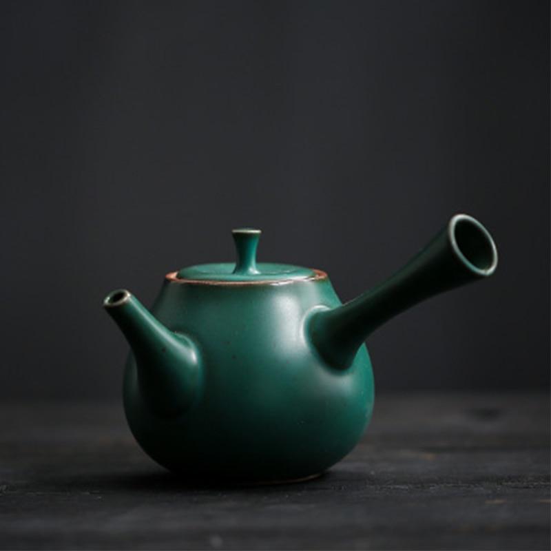 Японский чайник с боковой ручкой, керамический бытовой простой чайный сервиз, чайник, креативный чайный сервиз кунг-фу, чайник, керамический чайник