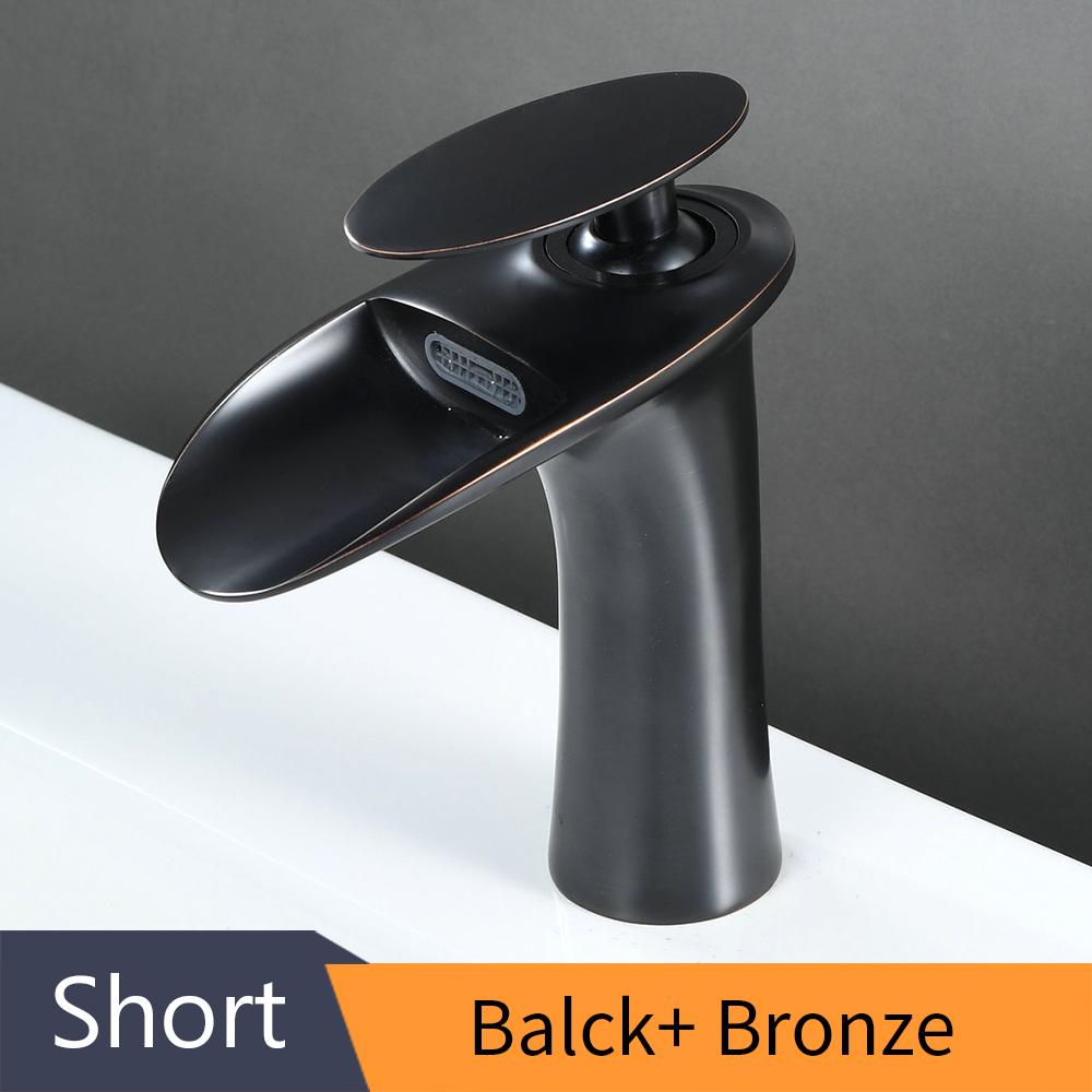 Gold Basin Faucets Waterfall Bathroom Faucet Single Handle Basin Mixer Tap Bath Faucet Brass Sink Water Crane Silver 855923