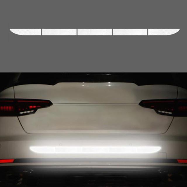 Reflective Car Trunk and Bumper Stickers: Decorative Anti-Collision Warning Strips