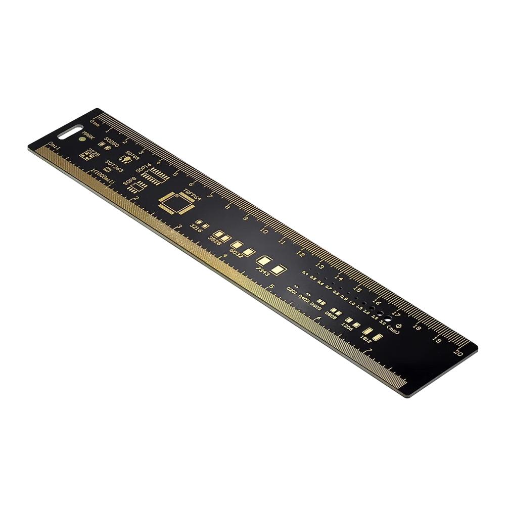 15cm 20cm 25cm PCB Ruler R-4 Gold Plated PCB Ruler Multifunctional Resistor Capacitor Chip IC SMD Diode Transistor