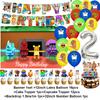 Steal n Catch The Brainrot Birthday Party Decorations Number Balloon Cake Topper Popular Game Background Party Supplies Kid Gift