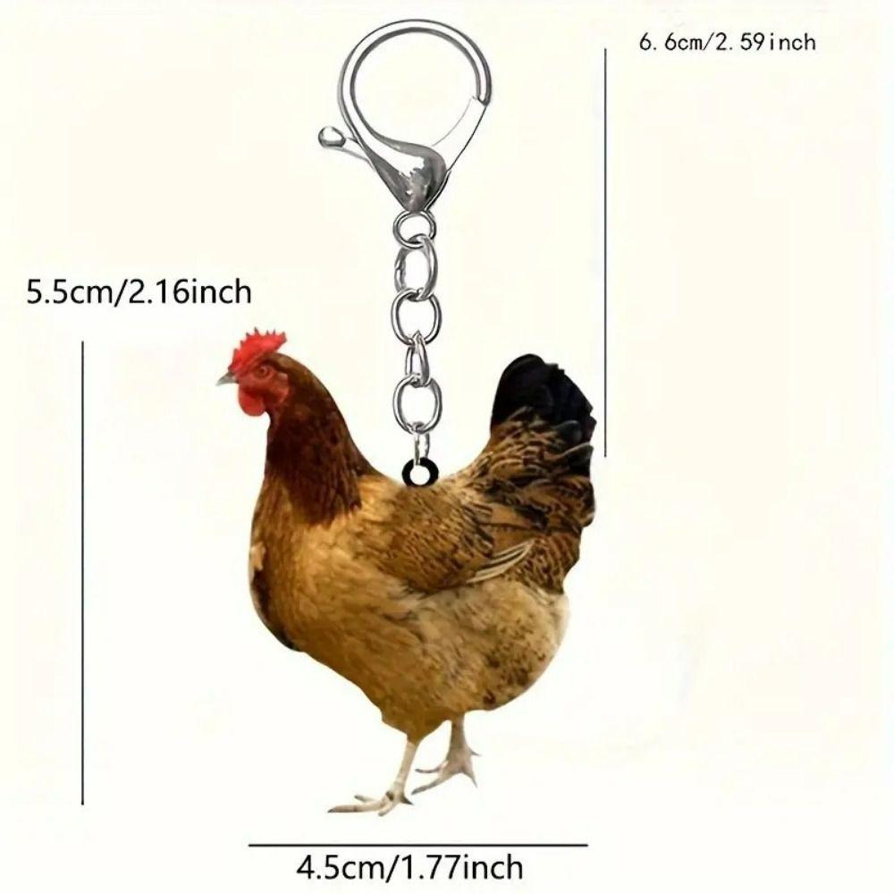 Акриловый рюкзак кулон курица сумка подвеска ювелирные изделия шарм курица акриловый брелок унисекс
