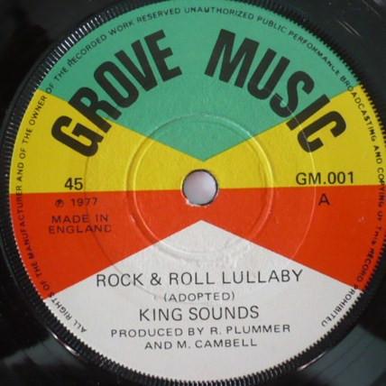 7-дюймовая пластинка KING SOUNDS Rock Roll Lullaby GM001 Grove Music 1977 UK Reggae Ska Dub Б/у