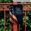 Плоский 2D Патриотический Металлический Знак "God Bless America", Алюминиевое Настенное Искусство 8×12 Дюймов, Винтажный Дизайн Американского Флага, Прочный Декор ко Дню Памяти