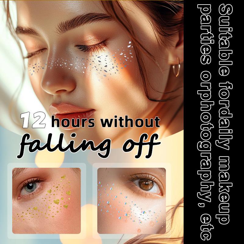 Имитация веснушек, наклейка для макияжа, наклейка на лицо, водостойкая и потостойкая, натуральный цвет веснушек, бронзирующая, горячее серебро, наклейка-тату