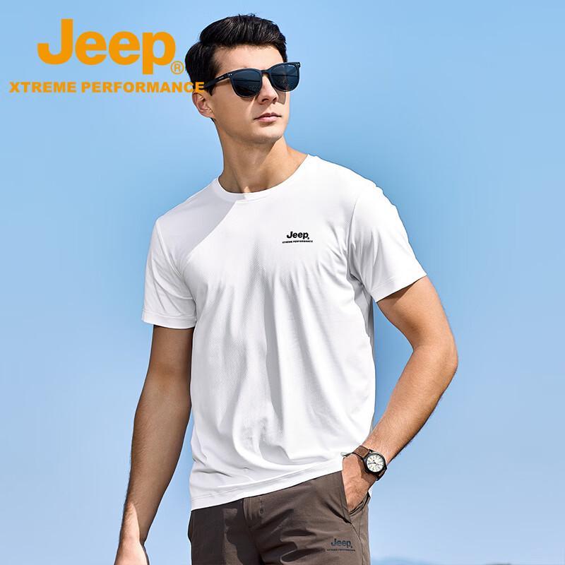 Jeep Мужская быстросохнущая футболка из ледяного шелка
