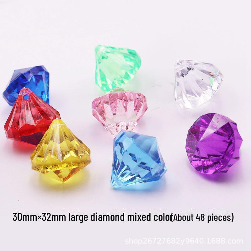 Kids' Gemstone Treasure Shell: Acrylic Diamond and Conch Archaeological Toy.