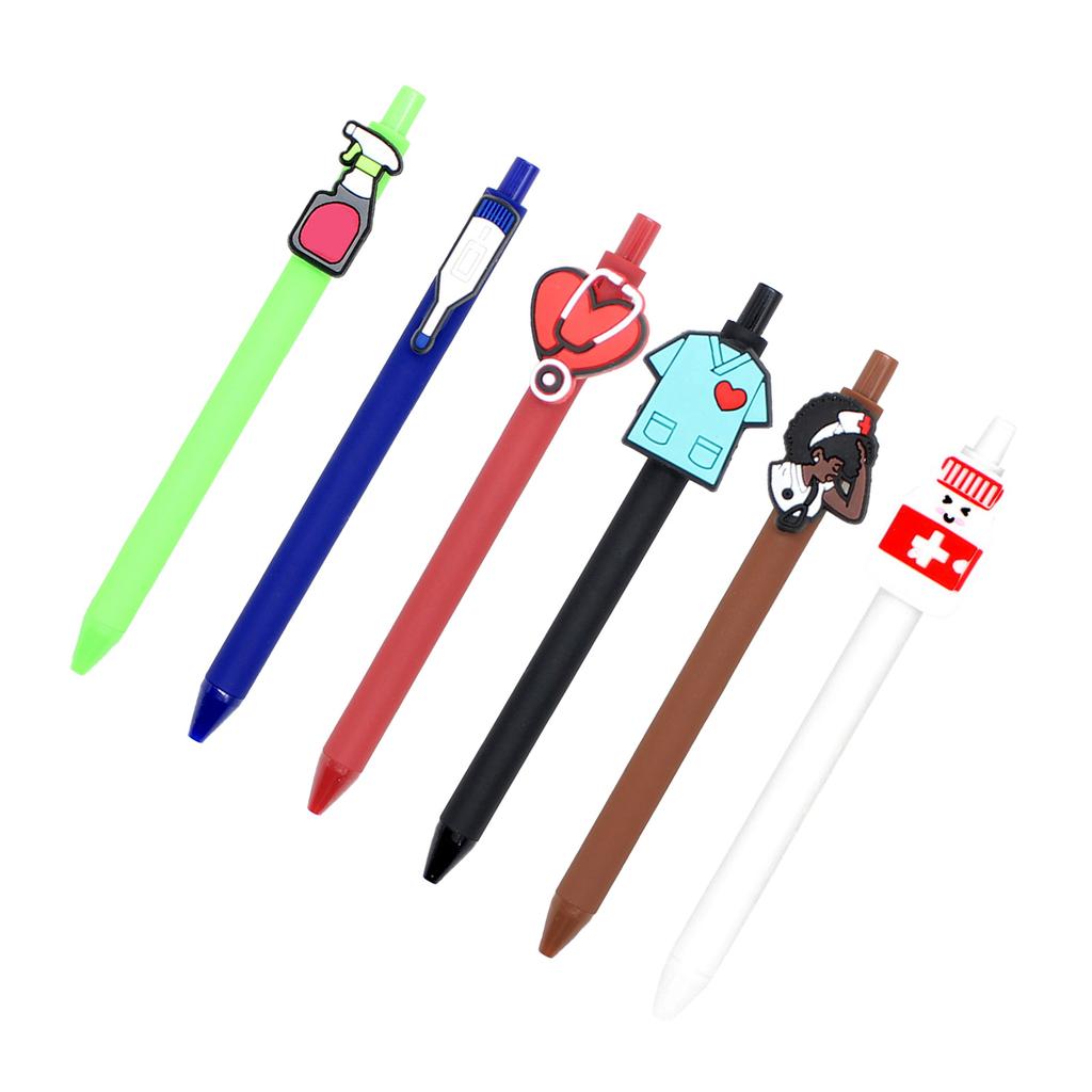 6/10/12x/набор выдвижных шариковых ручек, забавная ручка для медсестры, ручка для гладкого письма, 1,0 мм, ручка для подписи врача, студента-медика