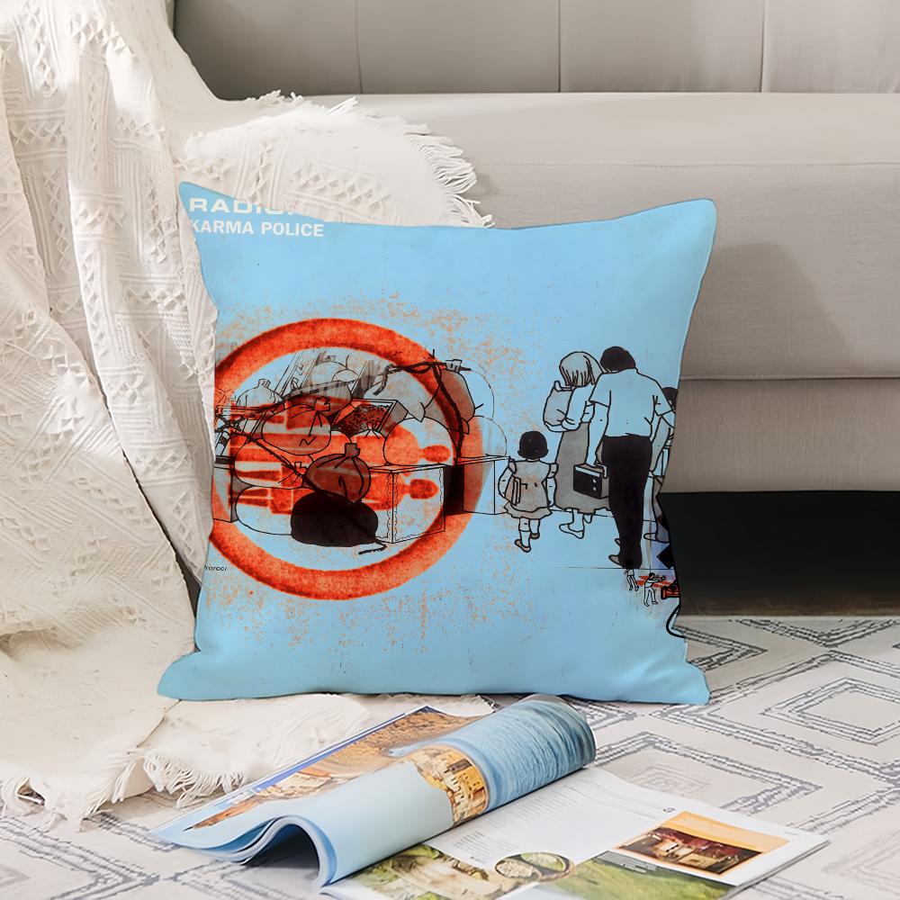 Hot Rock Band R-Radio H-Head Pillow Case Office Cushions Suitable For Sofa Car Bedroom Decorative Cushion Cover