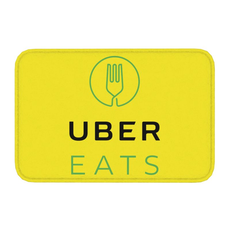 Uber Eats Driver Logo Front Door Mat Anti-Slip Outdoor Quick Dry Doormat Floor Bathroom Entrance Rug Carpet