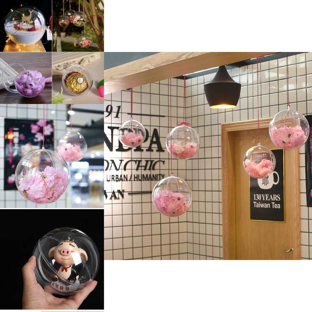 Transparent Acrylic Christmas Ornaments Hanging For Holiday Party Decorations