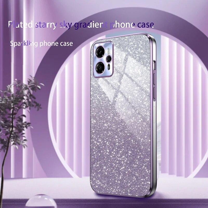 Модные чехлы с блестящим покрытием 2 в 1 для Moto G13 G23 G30 G32 G83 G84 G50 G60 G52 G53 G72 G73 G8 G9 Plus E20 E22 E32, силиконовый чехол, защитная задняя крышка