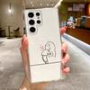 Чехол для телефона 'Любовники Любят Черно-Белый' для Samsung Galaxy S26 S25 S24 S23 S22 Ultra S20 S21 FE 5G Plus Мягкий Прозрачный Чехол