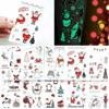 Светящаяся рождественская татуировка-наклейка Eugene, копия татуировки из хны, Рождество, Татуировка-Рождество (Светящийся) (10 листов), 1 комплект