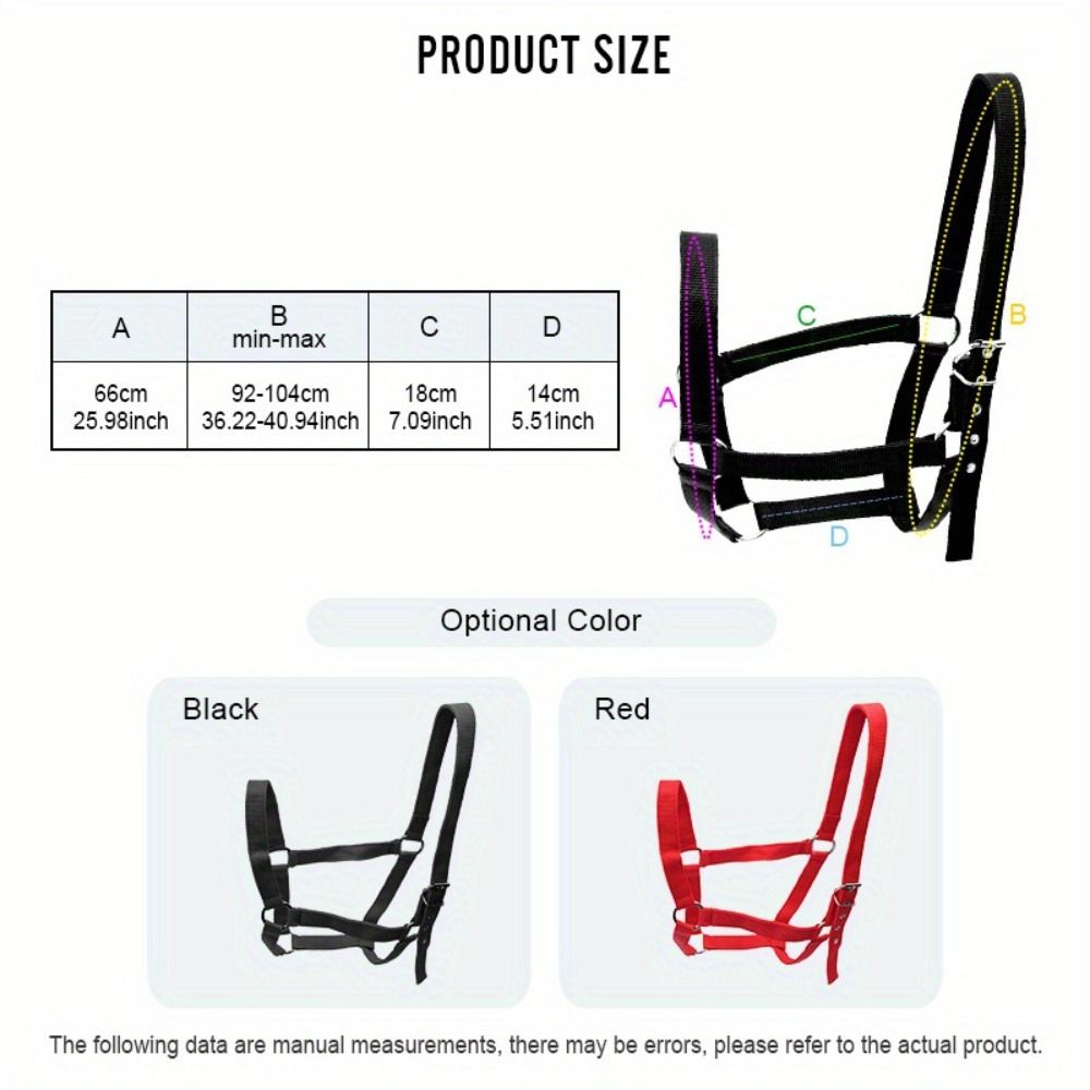 Adjustable Horse Halter Durable Horse Training Rope Universal Fit Equestrian Bridle Horse Training