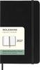 Moleskine 2027 Еженедельник Январь 12 Карманный Размер x Черный DHB12WN2Y27 Ежедневник, Начало, Месяцы, (9 см 14 см), Твердый переплет,