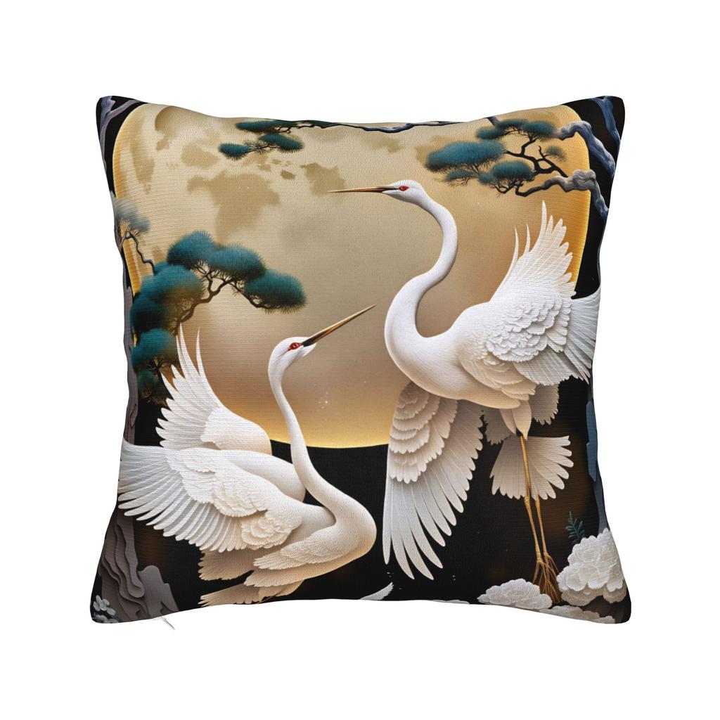 Chinese Style Crane Pillow Cover Fashion Pillow Case For Sofa Home Decor Design Pillowcases Birthday Gift
