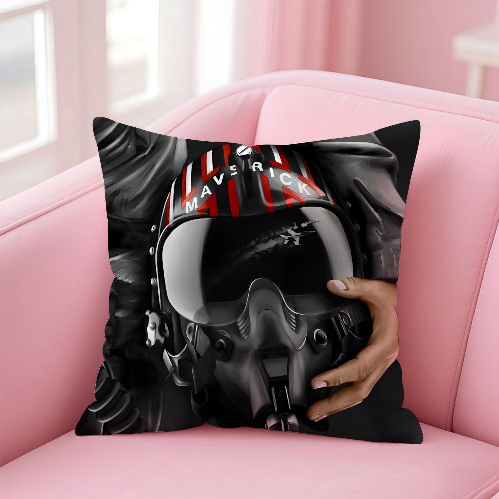 Fashion TTop Gun Mavericks Cushion Cover Pillow Case Soft Friendly Fabric Concealed Zipper