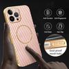 For iPhone 13 Pro Max Phone Case Carbon Fiber Textured Electroplated TPU Back Cover