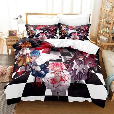 Аниме Kawaii Girls Puella Magi Madoka Magica Комплект постельного белья для мальчиков и девочек Twin Queen King Size Пододеяльник Наволочка Кровать для мальчиков Взрослый