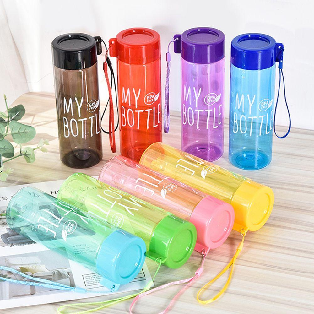 500ML Outdoor Portable Plastic Sports Water Bottle Transparent Coffee Juice Cup Drinking Cup
