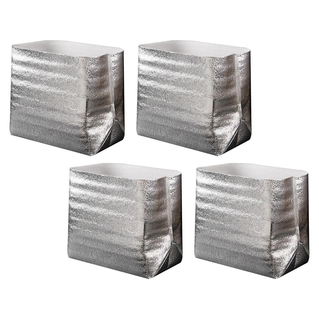 4Pcs Foil Insulation Bags Self- Seal Pouch Liner for Cold and Food